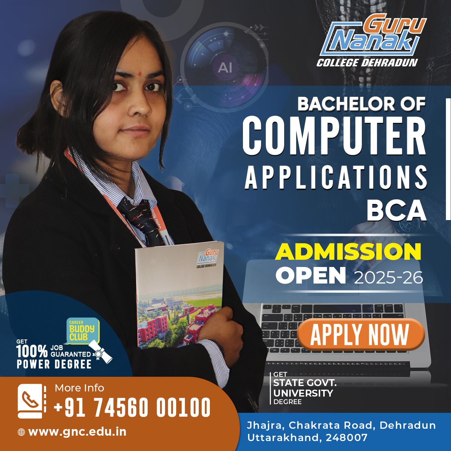 BCA Admissions 2025 Open at Guru Nanak College, Dehradun – Build Your Future in IT and Software